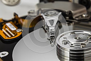 Detail of open faulty HDD in service