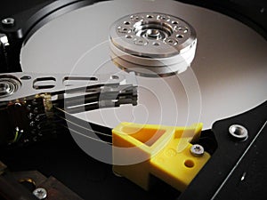 Detail from an opened hard disk