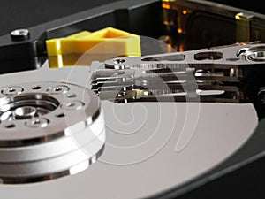 Detail from an opened hard disk