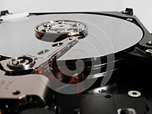 Detail from an opened hard disk