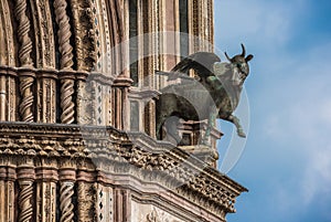 Detail of Orvieto Cathedral Duomo di Orvieto, Umbria, Italy