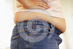 Detail Of Overweight Woman photo