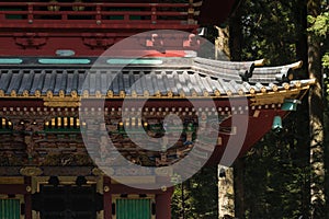 Detail of pagoda roof at Tosho-gu temple in Nikko
