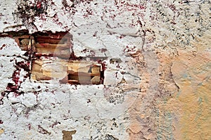Detail of painted wall
