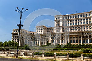 Detail of Palace of the Parliament, Bucharest, Romania