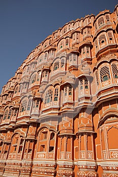 Detail of Palace of the Winds, Jaipur India.