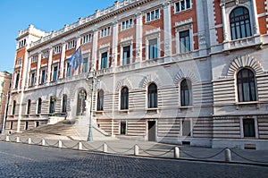 Detail of the Palazzo Montecitorio, Rome, Italy.
