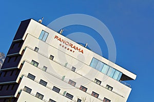 Detail hotelu Panorama na Štrbském Plese, Vysoké Tatry, Slovensko