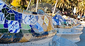 Detail of Park Guell. Barcelona