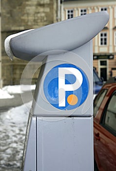 Detail of parking meter