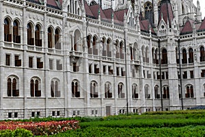 Detail of the Parliament at Budapest in Hungary