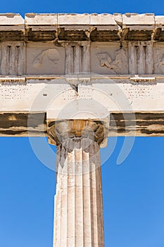 Detail of the Parthenon, Acropolis of Athens, Athens, Greece, Eu