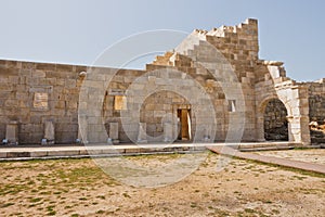 Detail of Patara parlament building exterior, it was the most important building of ancient Lycian federation