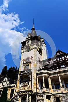 Detail of Peles Castle in Sinaia - Romania