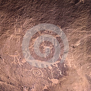 Detail of Petroglyphs, Chaco Canyon photo