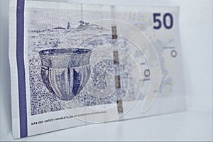 Detail photo of 50 danish kroner.