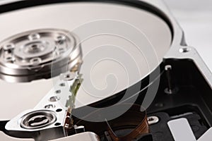 Detail photo of a hard drive