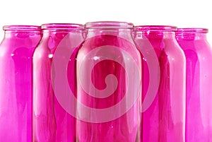 Detail of pink bottles