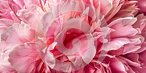 Detail of pink colored peony spring flower