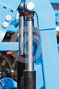Detail of pneumatic or hydraulic machinery, technology and engineering concept