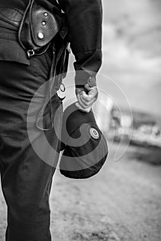 Detail of a police officer.