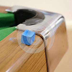 Detail of a pool table