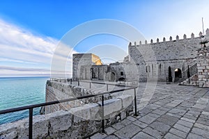 Detail of Pope Luna's Castle in Peniscola, Valencia, Spain. photo