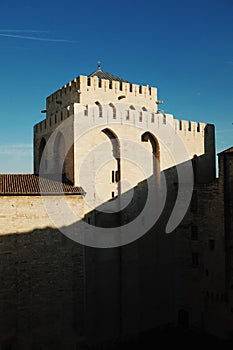 Detail of Pope\'s Palace, Avignon, France