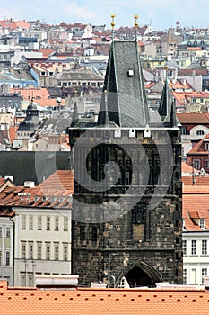 Detail of powder tower in Prague