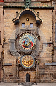 Detail of Prague Astronomical Clock built around 1470, displaying the twelve apostles