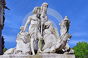 Detail of the Prince Albert Memorial, Hyde Park, London