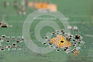 Detail of the printed circuit of an electronic board