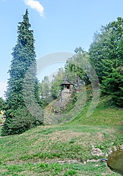 Detail of Prislop Monastery from Hunedoara County, Romania