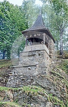 Detail of Prislop Monastery from Hunedoara County, Romania