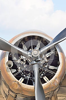 Detail of propellor and engine