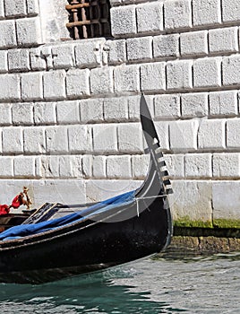 Detail of the prow of the Gondola in Venice