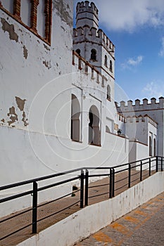 Detail of Public Library, Tarifa , Andalusia, Spain