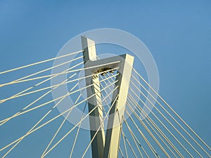 Detail of Puente de las Americas in Uruguay photo