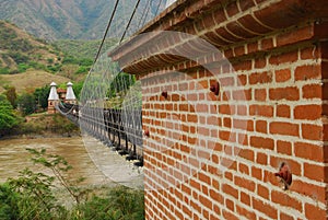 Detail of Puente de Occidente, Colombia photo