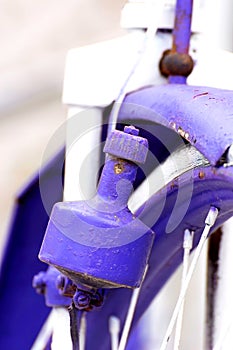 Detail of purple bicycle