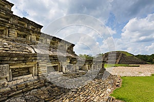 Detail of a pyramid at the El Tajin archaeological site in the State of Veracruz