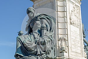 Detail of Queen Victoria statue in front of Hull City Hall