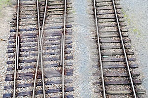 Detail of railways with junction