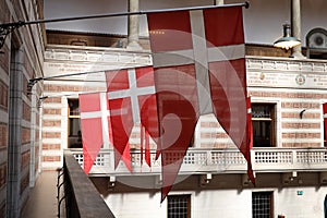 Detail of the rectangular main hall of Copenhagen City Hall