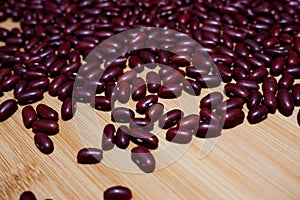 Red beans on a table