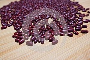 Red beans on a table