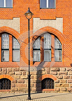 Detail of red brick buliding