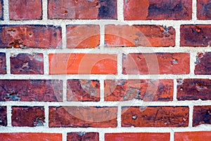 Detail of a red brickwall