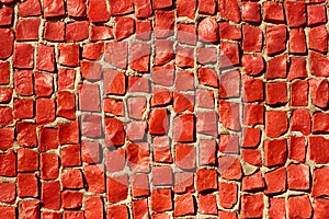 Detail of red mosaic