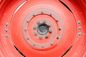 detail of a tractor wheel